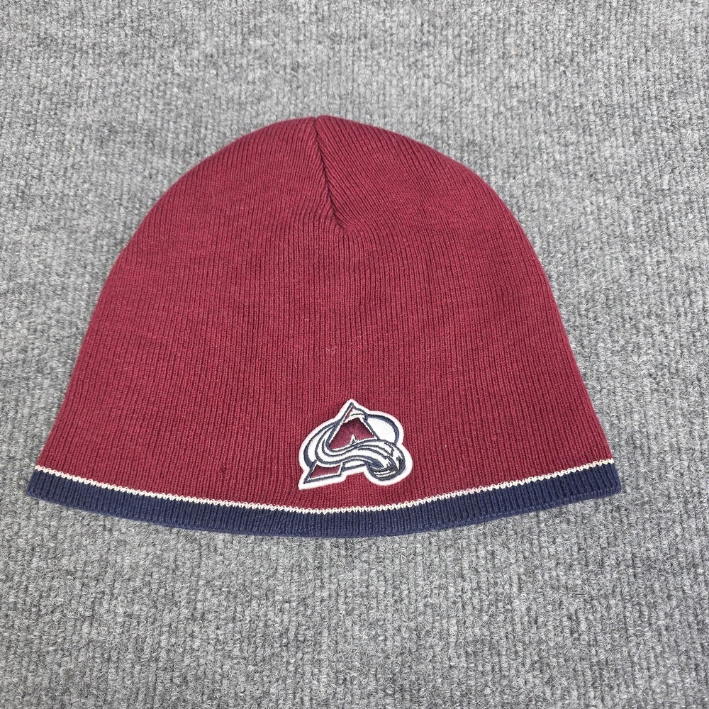 Colorado Avalanche Hat Beanie Mens One Size Red NHL Hockey Knit Twins Enterprise